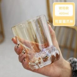 10 Styles Kawaii Cat Paw Water Glass Cup ON70 25 10 Styles Kawaii Cat Paw Water Glass Cup ON70 -EgrilDoll Fashion Outlet Store 10 styles kawaii cat paw water glass cup on70 amber style 870