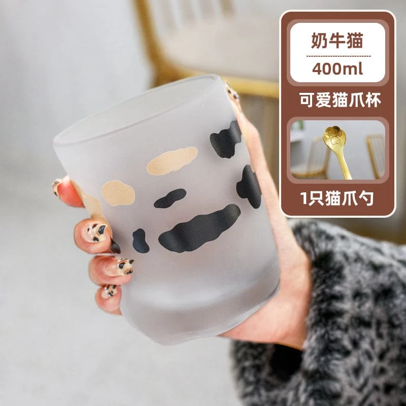 10 Styles Kawaii Cat Paw Water Glass Cup ON70 16 10 Styles Kawaii Cat Paw Water Glass Cup ON70 - Image 16