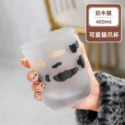 10 Styles Kawaii Cat Paw Water Glass Cup ON70 26 10 Styles Kawaii Cat Paw Water Glass Cup ON70 -EgrilDoll Fashion Outlet Store 10 styles kawaii cat paw water glass cup on70 matte black pattern 511