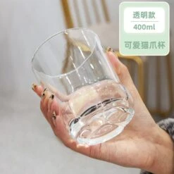 10 Styles Kawaii Cat Paw Water Glass Cup ON70 22 10 Styles Kawaii Cat Paw Water Glass Cup ON70 -EgrilDoll Fashion Outlet Store 10 styles kawaii cat paw water glass cup on70 transparent 606