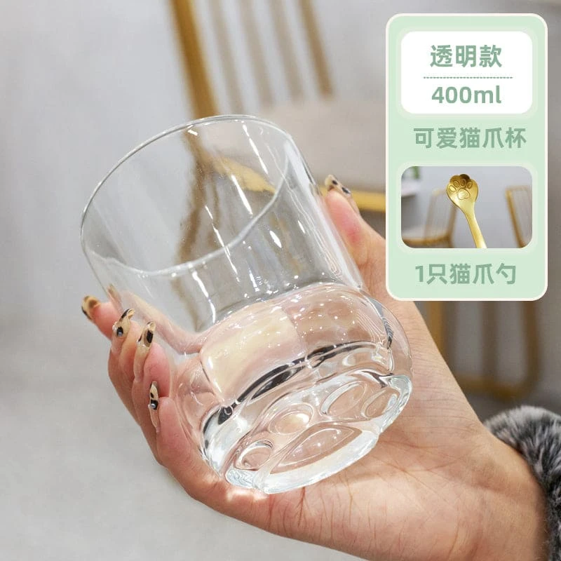 10 Styles Kawaii Cat Paw Water Glass Cup ON70 12 10 Styles Kawaii Cat Paw Water Glass Cup ON70 - Image 12