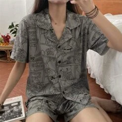 14 Styles Kawaii Home Wear Fashion Pajamas Set ON18 31 14 Styles Kawaii Home Wear Fashion Pajamas Set ON18 -EgrilDoll Fashion Outlet Store 14 styles kawaii home wear fashion pajamas set on18 gray spongebob m 189