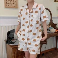 14 Styles Kawaii Home Wear Fashion Pajamas Set ON18 32 14 Styles Kawaii Home Wear Fashion Pajamas Set ON18 -EgrilDoll Fashion Outlet Store 14 styles kawaii home wear fashion pajamas set on18 white bear m 256