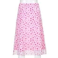 2000's Pink Cute Y2K Midi Skirt EG518 14 2000's Pink Cute Y2K Midi Skirt EG518 -EgrilDoll Fashion Outlet Store 2000s pink cute y2k midi skirt eg518 447
