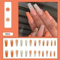 24pcs Detachable Full Cover With Glue Fake Nails BE007 -EgrilDoll Fashion Outlet Store 24pcs detachable full cover with glue fake nails be007 292