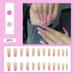 24pcs Detachable Full Cover With Glue Fake Nails BE007 -EgrilDoll Fashion Outlet Store 24pcs detachable full cover with glue fake nails be007 811