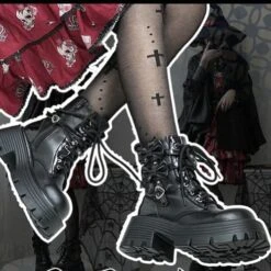 3 Colors Gothic PU Wendy Boots ON330