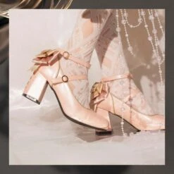 3 Colors Lace Up Golden Bow Lolita Shoes ON570 -EgrilDoll Fashion Outlet Store 3 colors lace up golden bow lolita shoes on570 334