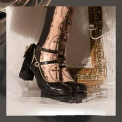 3 Colors Lace Up Golden Bow Lolita Shoes ON570 -EgrilDoll Fashion Outlet Store 3 colors lace up golden bow lolita shoes on570 528