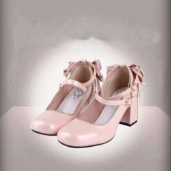 3 Colors Lace Up Golden Bow Lolita Shoes ON570 -EgrilDoll Fashion Outlet Store 3 colors lace up golden bow lolita shoes on570 powder gold 34 848