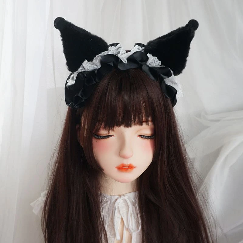3 Colos Kuro Devil Ears Lolita Hairband ON291 2 3 Colos Kuro Devil Ears Lolita Hairband ON291 - Image 2