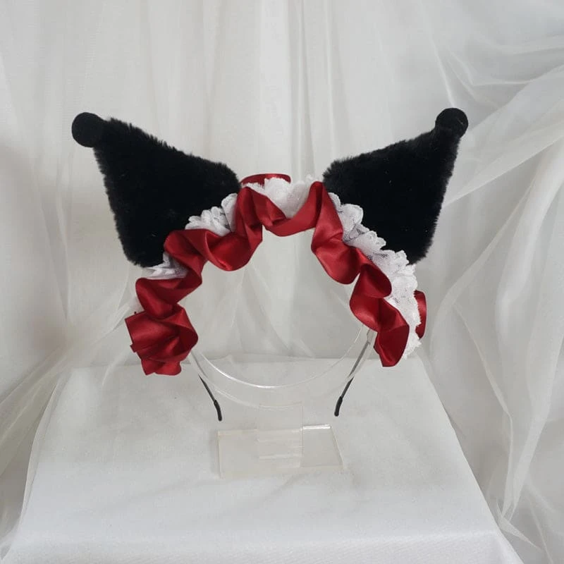 3 Colos Kuro Devil Ears Lolita Hairband ON291 7 3 Colos Kuro Devil Ears Lolita Hairband ON291 - Image 7