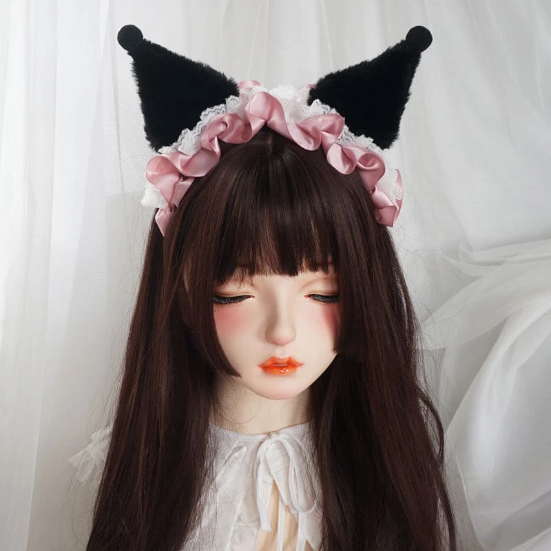 3 Colos Kuro Devil Ears Lolita Hairband ON291 4 3 Colos Kuro Devil Ears Lolita Hairband ON291 - Image 4