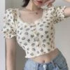3 Styles Spring/Summer Flowers Crop Top SS1647