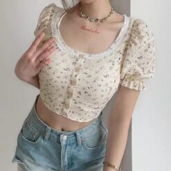 3 Styles Spring/Summer Flowers Crop Top SS1647 7 3 Styles Spring/Summer Flowers Crop Top SS1647 -EgrilDoll Fashion Outlet Store 3 styles springsummer flowers crop top ss1647 575
