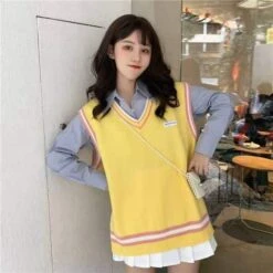 4 Colors Korean Fashion Style Kawaii Pastel Candy Vest EG16896 -EgrilDoll Fashion Outlet Store 4 colors korean fashion style kawaii pastel candy vest eg16896 447