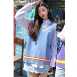 4 Colors Korean Fashion Style Kawaii Pastel Candy Vest EG16896 -EgrilDoll Fashion Outlet Store 4 colors korean fashion style kawaii pastel candy vest eg16896 820