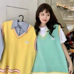 4 Colors Korean Fashion Style Kawaii Pastel Candy Vest EG16896 -EgrilDoll Fashion Outlet Store 4 colors korean fashion style kawaii pastel candy vest eg16896 985