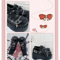 4 Colors Rebbe Platform Bat Shoes ON332 -EgrilDoll Fashion Outlet Store 4 colors rebbe platform bat shoes on332 558