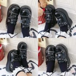 4 Colors Rebbe Platform Bat Shoes ON332 -EgrilDoll Fashion Outlet Store 4 colors rebbe platform bat shoes on332 black 35 829