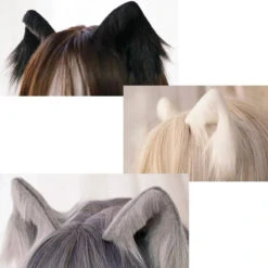5 Colors Kawaii Plush Cat Ears Hair Clip EG14572