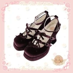 6 Colors Kawaii Velvet Elegant Bow Shoes ON611 -EgrilDoll Fashion Outlet Store 6 colors kawaii velvet elegant bow shoes on611 deep purple us 4 5uk 3eu 36 172