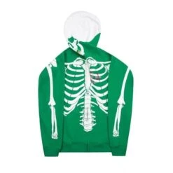 6 Colors Skeleton Print Zipper Hoodie ON336 -EgrilDoll Fashion Outlet Store 6 colors skeleton print zipper hoodie on336 green s 393