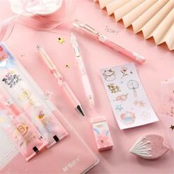 8 Pics Set Kawaii Pastel Pink Sakura Gel Pens SP16238 -EgrilDoll Fashion Outlet Store 8 pics set kawaii pastel pink sakura gel pens sp16238 710