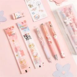 8 Pics Set Kawaii Pastel Pink Sakura Gel Pens SP16238