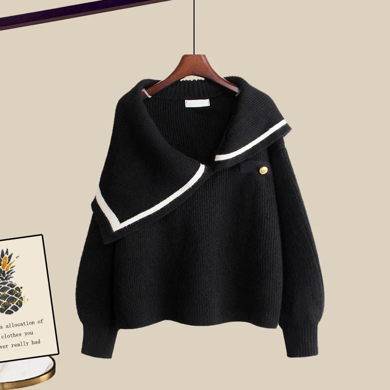 Kawaii Irregular Sailor Collar Sweater And Skirt Set ON236 6 Kawaii Irregular Sailor Collar Sweater And Skirt Set ON236 - Image 6