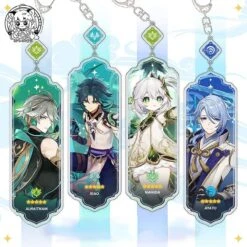 All Characters Genshin Impact Cute Plastic Keychains ON366