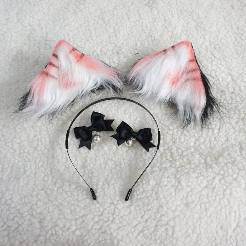 Anabelle Taiga Pink Gray Cat Ears ON289 3 Anabelle Taiga Pink Gray Cat Ears ON289 - Image 3