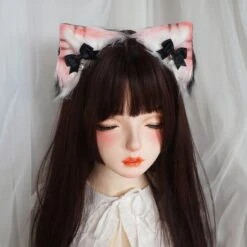 Anabelle Taiga Pink Gray Cat Ears ON289