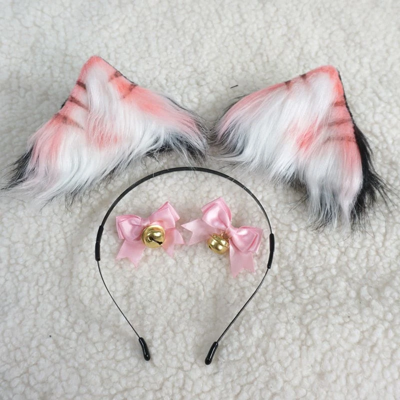 Anabelle Taiga Pink Gray Cat Ears ON289 4 Anabelle Taiga Pink Gray Cat Ears ON289 - Image 4