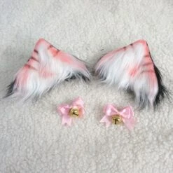 Anabelle Taiga Pink Gray Cat Ears ON289 32 Anabelle Taiga Pink Gray Cat Ears ON289 -EgrilDoll Fashion Outlet Store anabelle taiga pink gray cat ears on289 bellblack a pair of hairclips 328