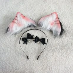 Anabelle Taiga Pink Gray Cat Ears ON289 31 Anabelle Taiga Pink Gray Cat Ears ON289 -EgrilDoll Fashion Outlet Store anabelle taiga pink gray cat ears on289 black pinkblack bell headband ear 203