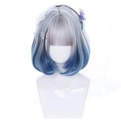 Angel Blue Silver Short Wig EG14942