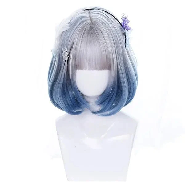 Angel Blue Silver Short Wig EG14942 1 Angel Blue Silver Short Wig EG14942