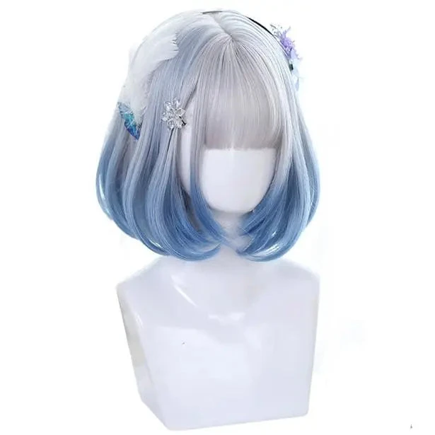 Angel Blue Silver Short Wig EG14942 2 Angel Blue Silver Short Wig EG14942 - Image 2