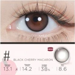 Black Cherry Macaron Contact Lenses Half Year One Pair ME46