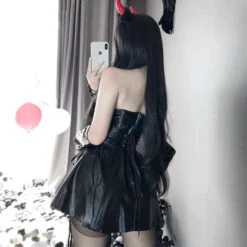 Black Fishbone Cat Girl Bandage Uniform Set EG080R -EgrilDoll Fashion Outlet Store black fishbone cat girl bandage uniform set eg080 lingerie 997