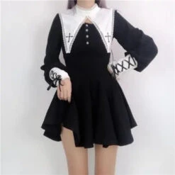 Black Gothic Lolita Dress EG15069