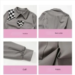 Black Gray Lovely Heart Checker Detail Dress ON597 12 Black Gray Lovely Heart Checker Detail Dress ON597 -EgrilDoll Fashion Outlet Store black gray lovely heart checker detail dress on597 882