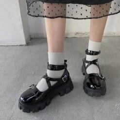 Black Heart Punk Gothic Love Lolita EGirl Shoes EG16097 -EgrilDoll Fashion Outlet Store black heart punk gothic love lolita egirl shoes eg16097 545