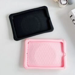 Black Pink Kawaii Cat IPad Case ON162 13 Black Pink Kawaii Cat IPad Case ON162 -EgrilDoll Fashion Outlet Store black pink kawaii cat ipad case on162 631