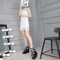 Black Platform Cross Casual Sandals EE0863 -EgrilDoll Fashion Outlet Store black platform cross casual sandals ee0863 shoes 643