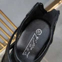 Black Platform Cross Casual Sandals EE0863 -EgrilDoll Fashion Outlet Store black platform cross casual sandals ee0863 shoes 671