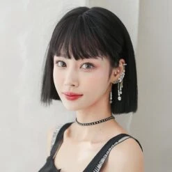 Black Short Straight Wig EG17051 -EgrilDoll Fashion Outlet Store black short straight wig eg17051 wigs 963