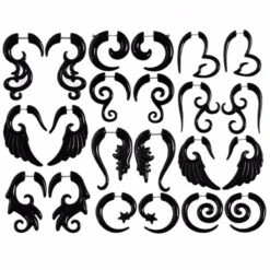 Black Tribal Earrings 1 Pair EG059