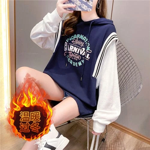 Black White Anime Girl Print Zipper Sweatshirt EG570 12 Black White Anime Girl Print Zipper Sweatshirt EG570 - Image 12